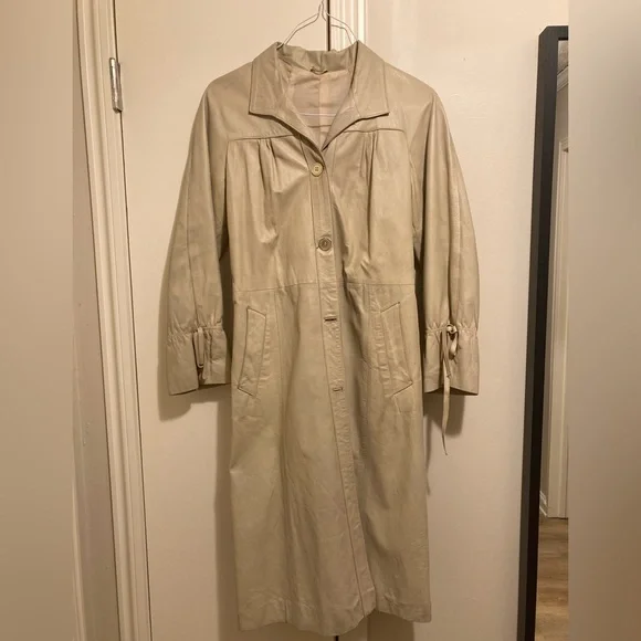 Jackets & Coats | Vintage Leather Trench Coat | Poshmark